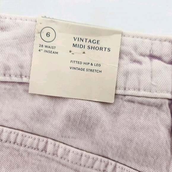 Universal Thread Womens High-Rise Vintage Midi Jean Shorts Purple Size 6/28 - Picture 4 of 4